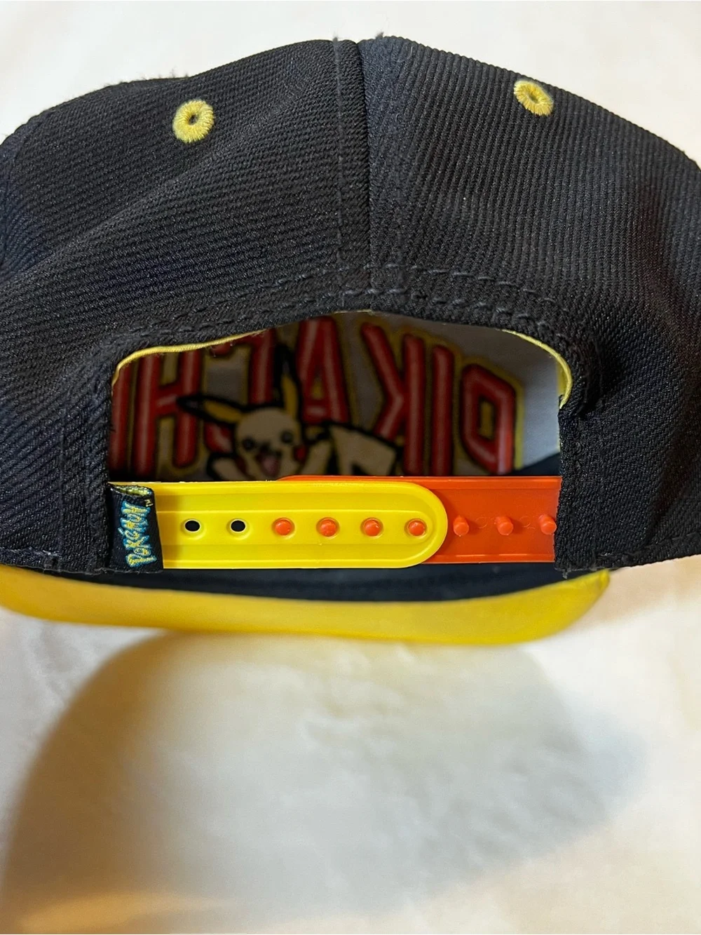 Pikachu Pokémon Black and Yellow Snapback Gamer Hat
